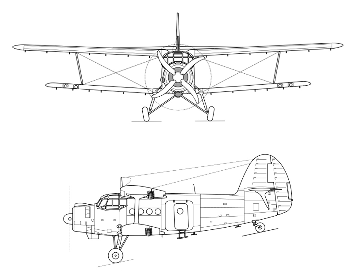 Схема самолета ан 2